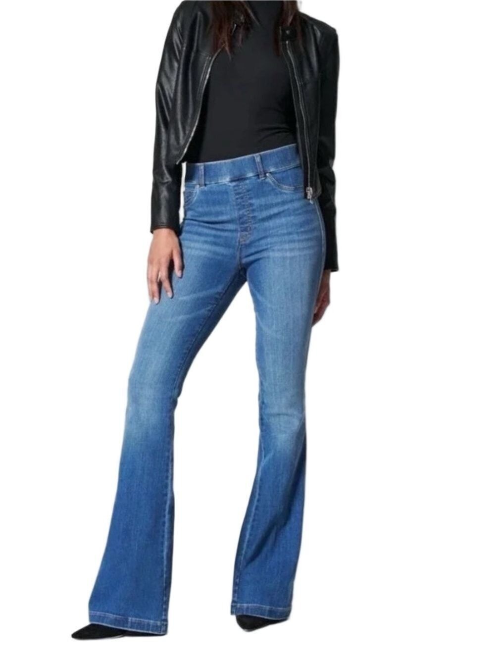 Spanx NWT Shaping Flare Jeans Size 16 Petite - Picture 1 of 5